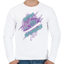 PRINTFASHION Retro csuka - Férfi pulóver - Fehér férfi pulóver, kardigán