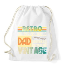 PRINTFASHION retro dad - Sportzsák, Tornazsák - Fehér tornazsák