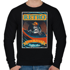 PRINTFASHION Retro Disco Party - Férfi pulóver - Fekete férfi pulóver, kardigán