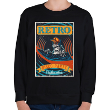 PRINTFASHION Retro Disco Party - Gyerek pulóver - Fekete gyerek pulóver, kardigán