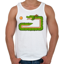 PRINTFASHION Retro dragonball snake - Férfi atléta - Fehér atléta, trikó