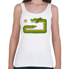 PRINTFASHION Retro dragonball snake - Női atléta - Fehér női trikó