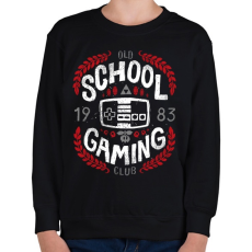 PRINTFASHION Retro gamer - Gyerek pulóver - Fekete