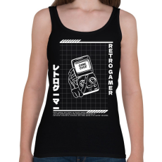 PRINTFASHION Retro gamer - Női atléta - Fekete