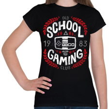 PRINTFASHION Retro gamer - Női póló - Fekete női póló