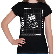 PRINTFASHION Retro gamer - Női póló - Fekete női póló
