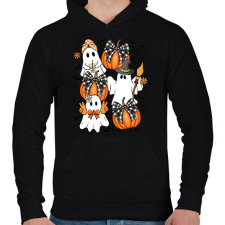 PRINTFASHION retro hallowen - Férfi kapucnis pulóver - Fekete férfi pulóver, kardigán