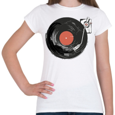 PRINTFASHION Retro hangulat - lemezjátszó - Női póló - Fehér női póló