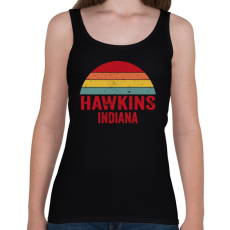 PRINTFASHION Retro Hawkins Indiana - Női atléta - Fekete