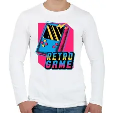 PRINTFASHION Retro játék - Férfi hosszú ujjú póló - Fehér férfi póló