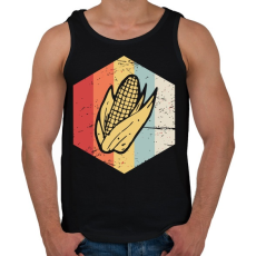 PRINTFASHION Retro kukorica - Férfi atléta - Fekete