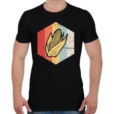 PRINTFASHION Retro kukorica - Férfi póló - Fekete