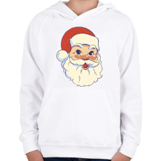 PRINTFASHION Retro Mikulás - Gyerek kapucnis pulóver - Fehér