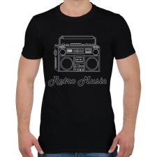 PRINTFASHION retro music - Férfi póló - Fekete férfi póló