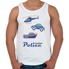 PRINTFASHION Retro rendőr - Férfi atléta - Fehér atléta, trikó