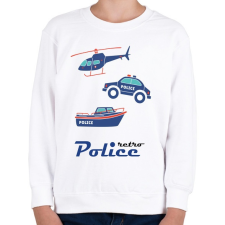 PRINTFASHION Retro rendőr - Gyerek pulóver - Fehér gyerek pulóver, kardigán
