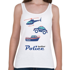 PRINTFASHION Retro rendőr - Női atléta - Fehér női trikó