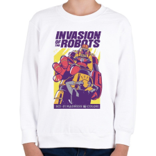 PRINTFASHION Retro sci-fi mozi - Gyerek pulóver - Fehér gyerek pulóver, kardigán