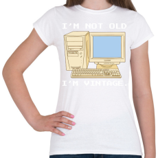 PRINTFASHION Retro számítógép - Női póló - Fehér