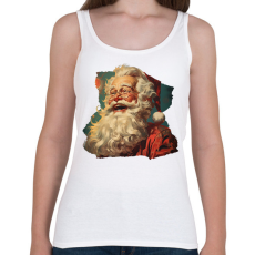 PRINTFASHION Retro télapó - Női atléta - Fehér