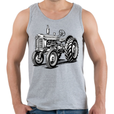 PRINTFASHION Retro traktor - Férfi atléta - Sport szürke atléta, trikó