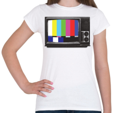 PRINTFASHION Retro TV - Női póló - Fehér női póló