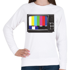 PRINTFASHION Retro TV - Női pulóver - Fehér női pulóver, kardigán