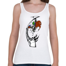 PRINTFASHION Retro warrior - Női atléta - Fehér női trikó