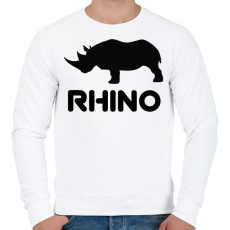 PRINTFASHION Rhino  - Férfi pulóver - Fehér