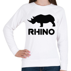 PRINTFASHION Rhino  - Női pulóver - Fehér