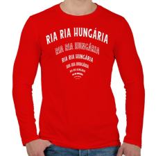 PRINTFASHION Ria ria Hungária - Férfi hosszú ujjú póló - Piros férfi póló