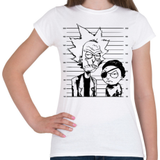 PRINTFASHION Rick és morty - Női póló - Fehér