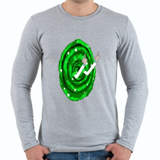 PRINTFASHION RickFck - Férfi hosszú ujjú póló - Sport szürke