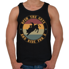 PRINTFASHION Ride for 8 - Férfi atléta - Fekete