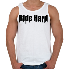 PRINTFASHION Ride Hard - Férfi atléta - Fehér atléta, trikó