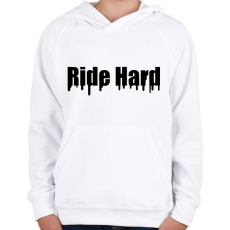 PRINTFASHION Ride Hard - Gyerek kapucnis pulóver - Fehér