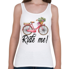 PRINTFASHION Ride me! - Női atléta - Fehér női trikó