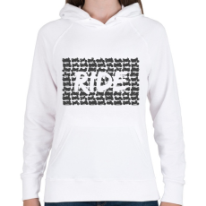 PRINTFASHION RIDE - Női kapucnis pulóver - Fehér