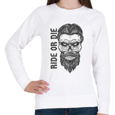 PRINTFASHION Ride or Die - Női pulóver - Fehér