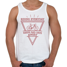 PRINTFASHION Riding everyday - Férfi atléta - Fehér
