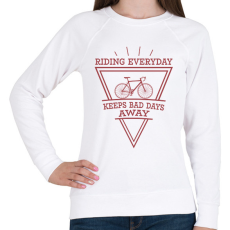 PRINTFASHION Riding everyday - Női pulóver - Fehér