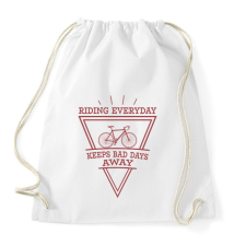 PRINTFASHION Riding everyday - Sportzsák, Tornazsák - Fehér tornazsák