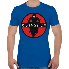 PRINTFASHION Ridingfish - Férfi póló - Királykék férfi póló