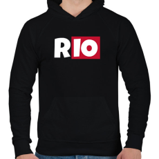PRINTFASHION RIO - Férfi kapucnis pulóver - Fekete