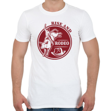 PRINTFASHION Rise and rodeo - Férfi póló - Fehér férfi póló