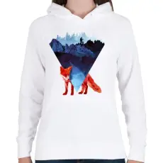 PRINTFASHION Risky road - Női kapucnis pulóver - Fehér