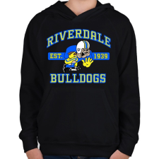 PRINTFASHION Riverdale Bulldogs - Gyerek kapucnis pulóver - Fekete gyerek pulóver, kardigán