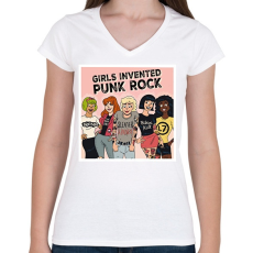 PRINTFASHION Riverdale - Női V-nyakú póló - Fehér