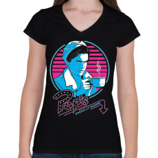PRINTFASHION Riverdale Pop's - Női V-nyakú póló - Fekete