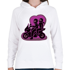 PRINTFASHION robiketten - Női kapucnis pulóver - Fehér női pulóver, kardigán
